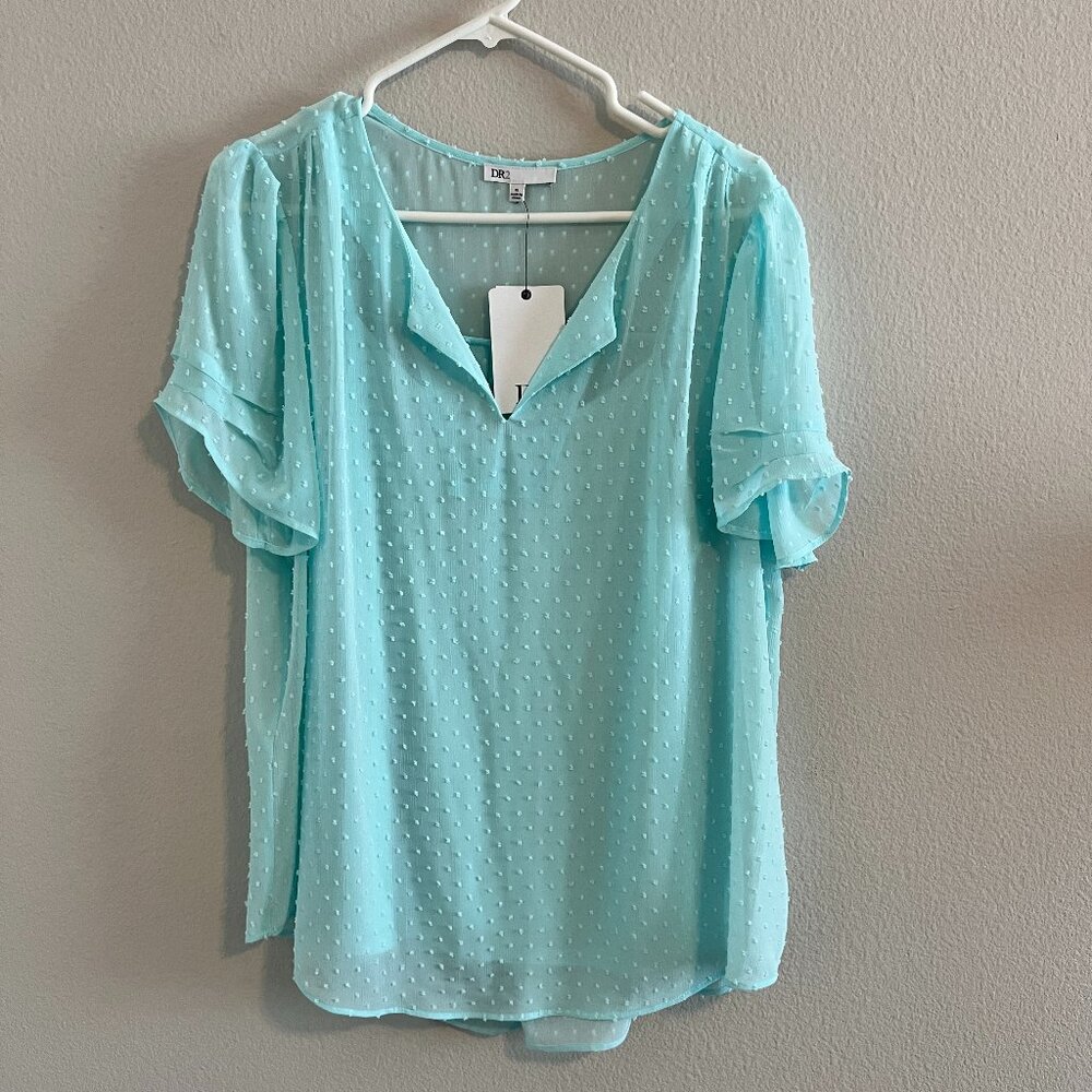 DDR2 by Daniel Rainn Swiss Dot Blouse - Sz XL (NWT)